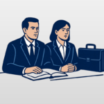 Advogados analisando precatório ou RPV em livro aberto